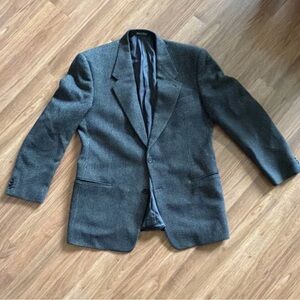 Mani Giorgio Armani 42R Herringbone Blazer Sport Coat Cashmere Wool Blend
